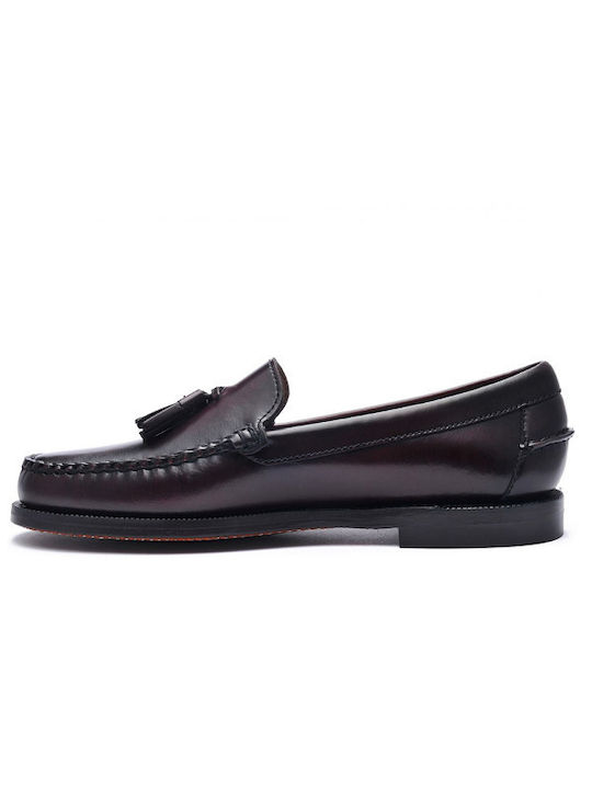Classic Women's Moccasins in Burgundy Color