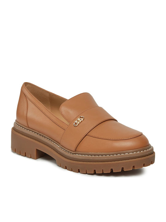 Parker Lug Leather Women's Moccasins in Green Color