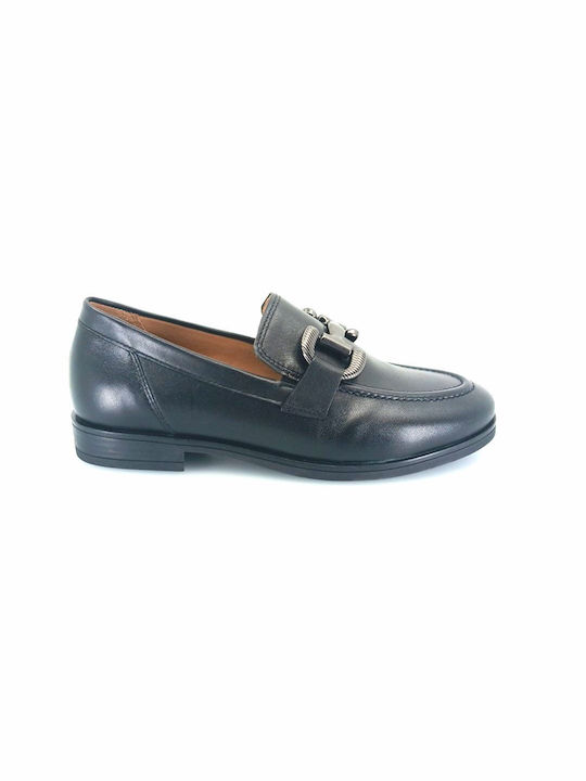 Gabor Leather Women's Loafers in Black Color