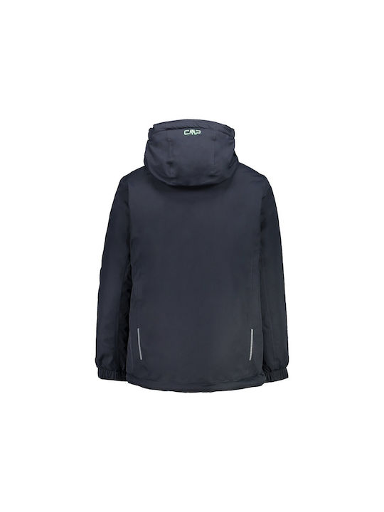 CMP Kids Casual Jacket with Hood NAVY-LIME