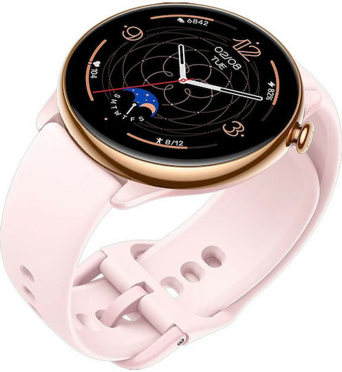 Amazfit GTR Mini Stainless Steel 42mm Waterproof Smartwatch with Heart Rate Monitor (Pink)