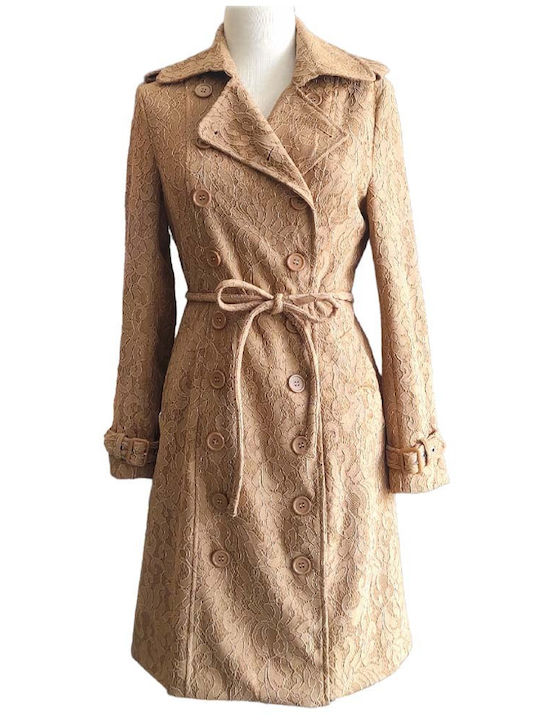 Damenmantel Beiges Trenchcoat