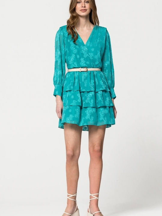 Matis Fashion Mini Dress Wrap Turquoise