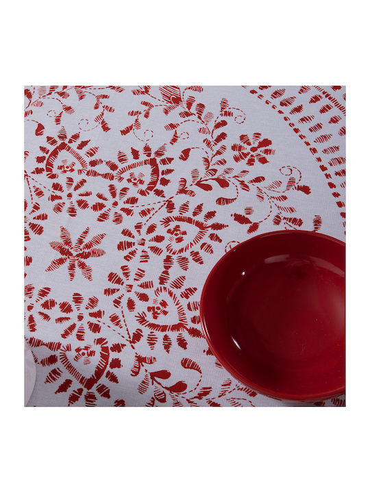 Nef-Nef Homeware Χριστουγεννιάτικο Τραπεζομάντηλο Υφασμάτινο Λευκό 180x140εκ.