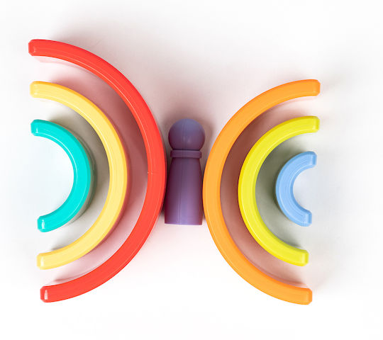 Hola Toys Παιχνίδι Στοίβαξης Rainbow Chameleon για 18+ Μηνών