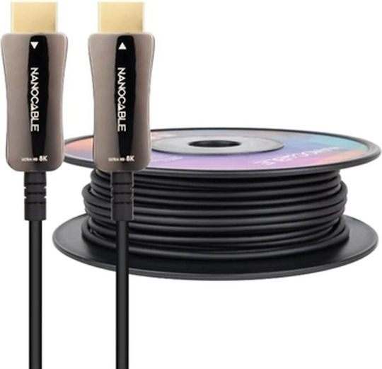 Nanocable HDMI 2.1 Kabel HDMI-Stecker - HDMI-Stecker 60m Schwarz