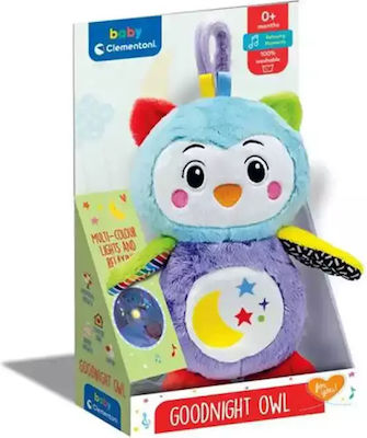 Baby Clementoni Sleep Toy Goodnight Owl made of Fabric with Lights for 0++ Months