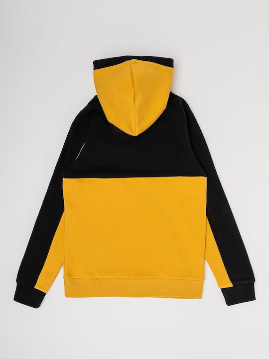 Jack & Jones Fleece - Polar Hanorac pentru copii cu glugă și buzunare HONEY GOLD 12243655