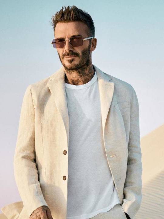 David Beckham Unisex Γυαλιά Ηλίου με Χρυσό Μεταλλικό Σκελετό DB 7109/S 06J/MT