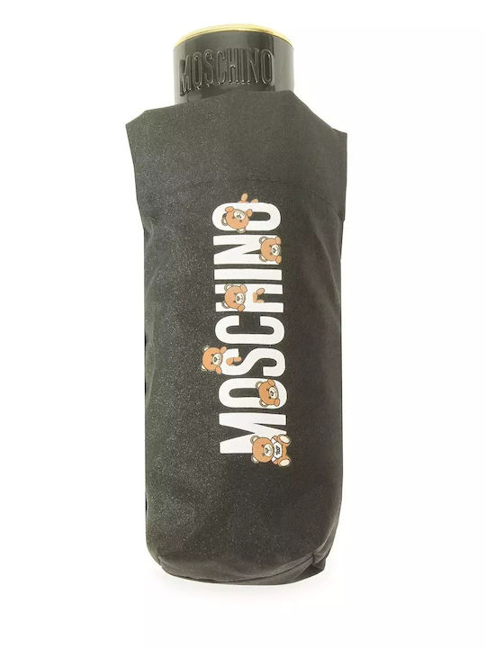 Moschino Ομπρέλα Βροχής Σπαστή Μαύρη