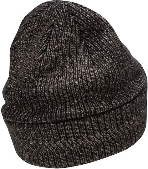 Peak Beanie Unisex Σκούφος Πλεκτός σε Μαύρο χρώμα