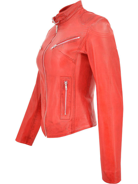 Dermatina 100 Leather Jacket Leather Red