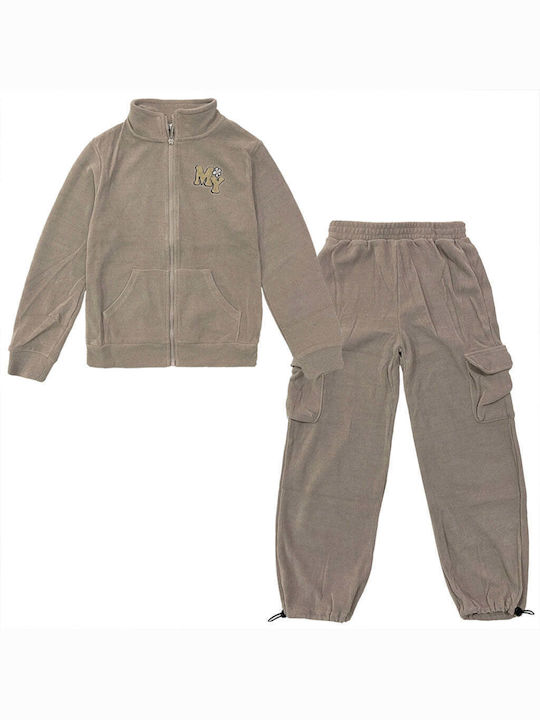 Ustyle Kinder Sweatpants Set - Jogginganzug beige 2Stück