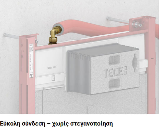 Tece Octa Εντοιχιζόμενο Πλαστικό Καζανάκι Ορθογώνιο Χαμηλής Πίεσης