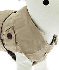 Ferribiella Beige Waterproof Dog Coat with 45cm Back Length
