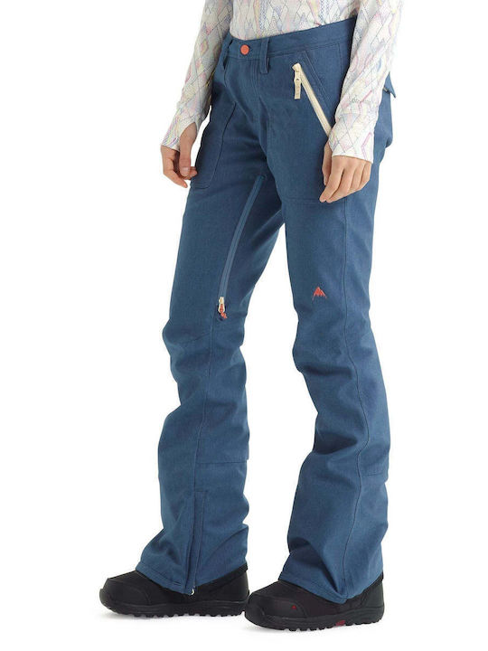 Burton Vida Stretch 21447100400 Γυναικείο Παντελόνι Σκι & Snowboard Μπλε