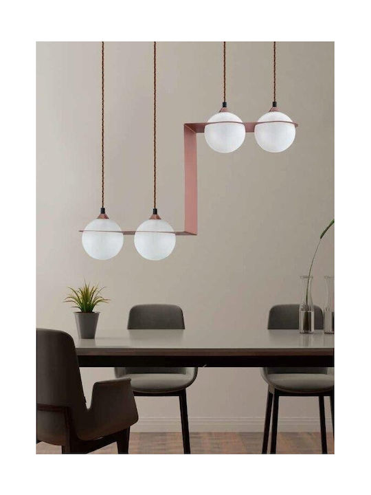 Luma Pendant Light White Ball for 4 Bulbs G9 60cm