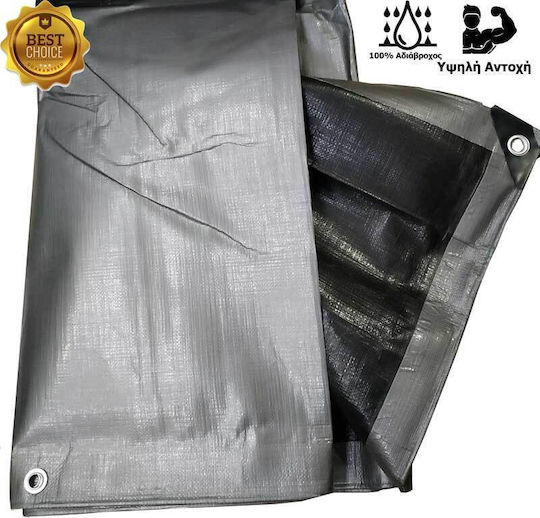Bradas Waterproof Tarpaulin 260gr/m² 10x8m. Heavy Duty Silver