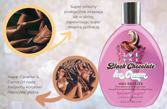 Brown Sugar Black Chocolate Ice Cream Self Tanning Cream Body Dark 400ml