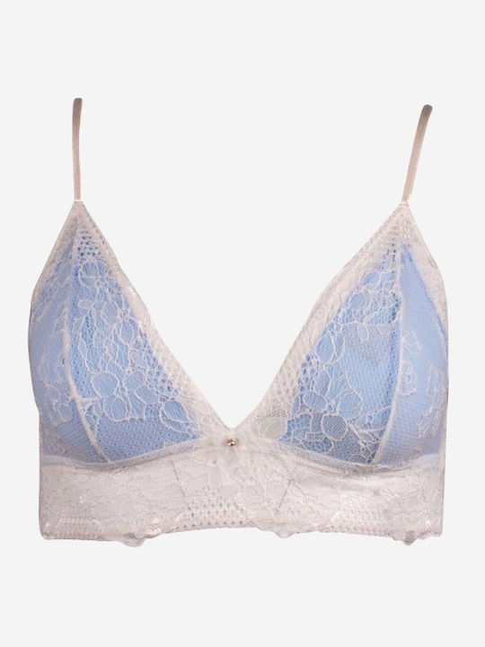 Norddiva Δαντελένιο Σετ Εσωρούχων Bralette με Brazil Γαλάζιο