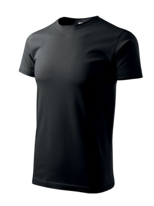 Malfini Basic Bărbătesc Tricou Promotional Mânecă Scurtă în Negru Culore