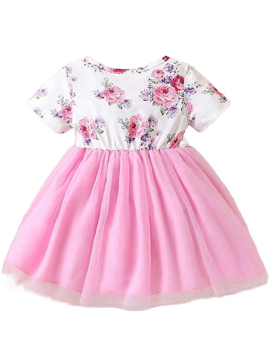 TakTakBaby Kids Dress Tulle Floral Pink