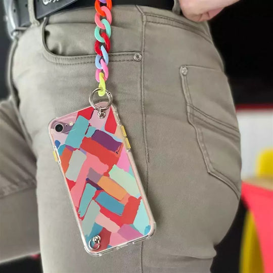Hurtel Chain Back Cover Πλαστικό με Λουράκι Πολύχρωμο (Galaxy A32 4G)