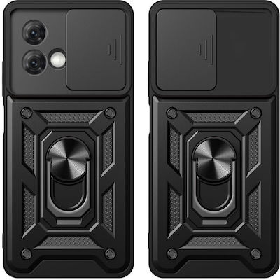 Tech-Protect Camshield Pro Umschlag Rückseite Silikon / Kunststoff / Metallisch Schwarz (Motorola Moto G84 5G)