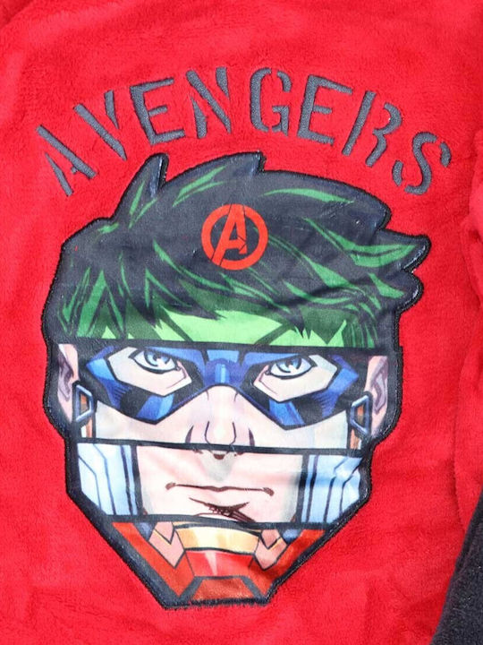 Marvel Παιδική Πιτζάμα Χειμωνιάτικη Fleece κόκκινο Marvel Παιδική Πιτζάμα Χειμωνιάτικη Fleece κόκκινο