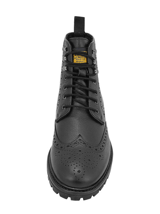 Damenstiefel Brogue Schwarz