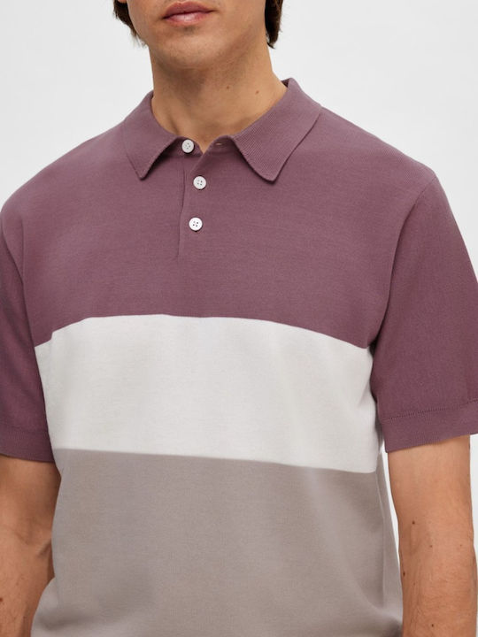 Short Sleeve Polo Shirt Wistful Mauve Fog Mel