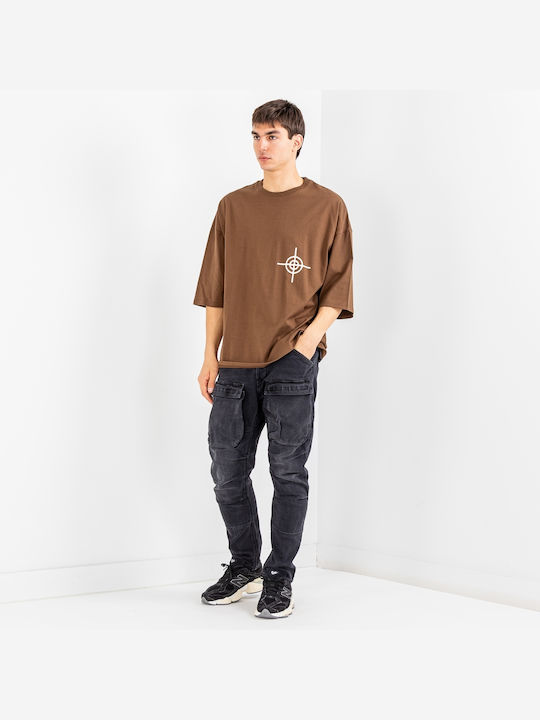 T-shirt Καφέ