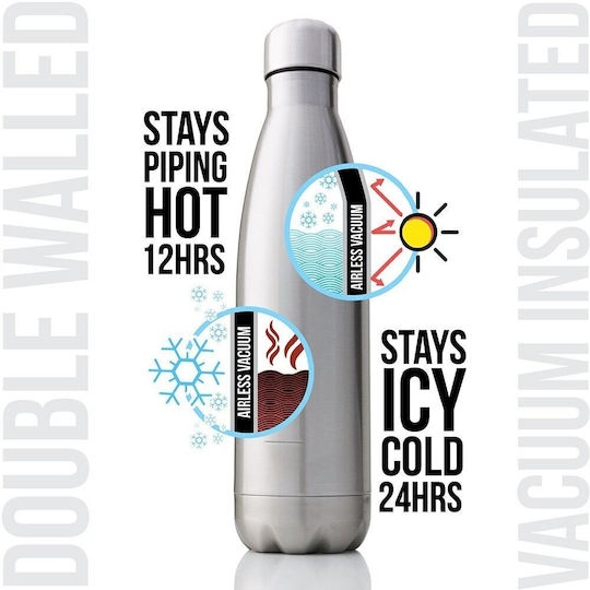 Koupakoupa Cristiano Ronaldo Recyclable Bottle Thermos Stainless Steel BPA Free 500ml Silver