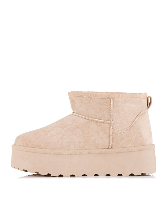 Stiefeletten Damen Beige