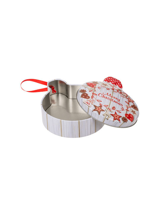 Metallische Weiße Kugel 4cm Weihnachtsbaumschmuck