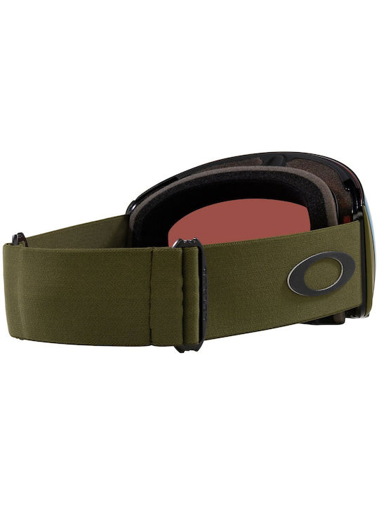 Oakley Μάσκα Σκι & Snowboard Ενηλίκων Πράσινη με Φακό Φιμέ σε Πράσινο Χρώμα