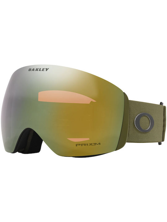 Oakley Μάσκα Σκι & Snowboard Ενηλίκων Πράσινη με Φακό Φιμέ σε Πράσινο Χρώμα