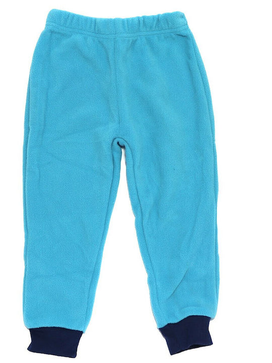 Disney Kinder Schlafanzug Winterlich Fleece Hellblau Mickey Mouse
