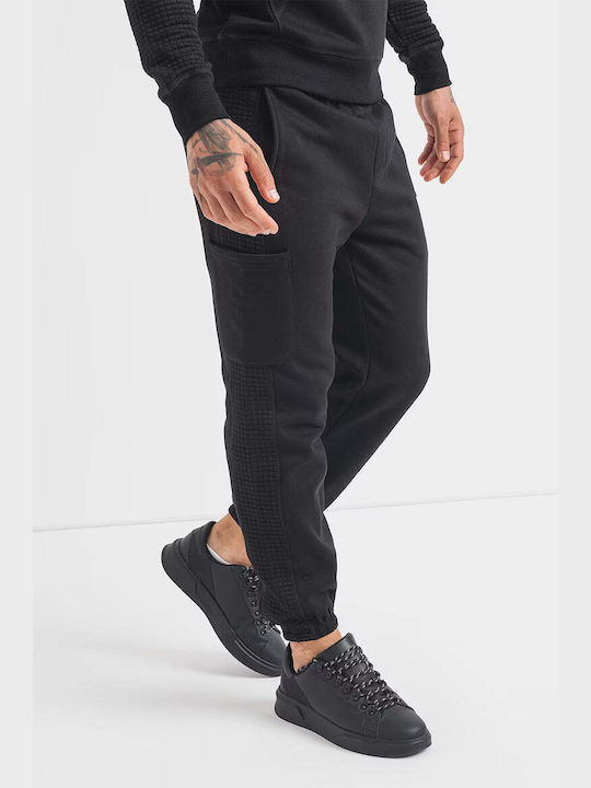 Jack & Jones Παντελόνι Φόρμας με Λάστιχο Black