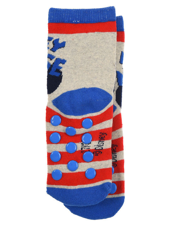 Superheroes Kids' Socks Non-Slip Grey melange.