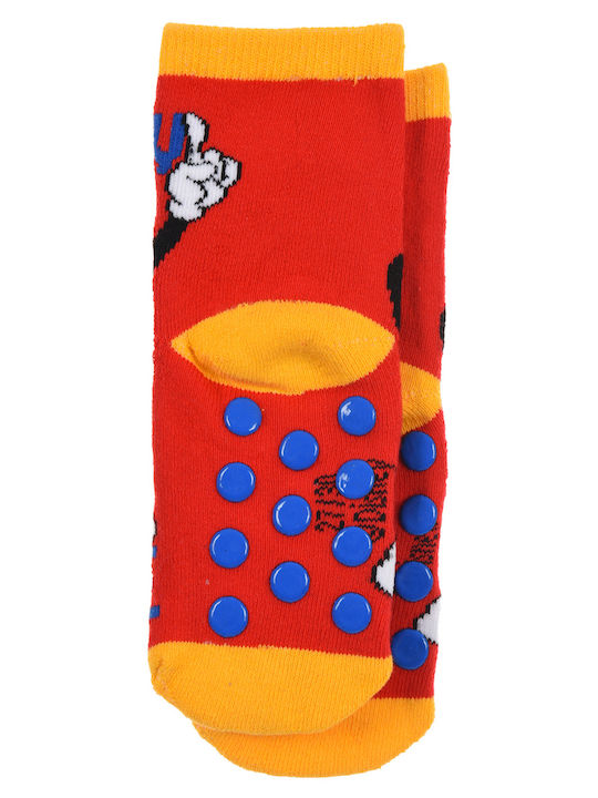 Superheroes Kids' Socks Non-Slip Red