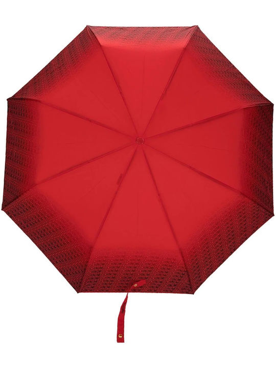 Moschino Regenschirm Kompakt Rot