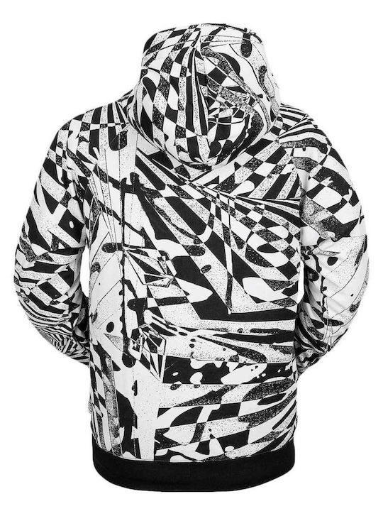 Volcom Hydro Riding Hanorac pentru bărbați cu glugă Black/White