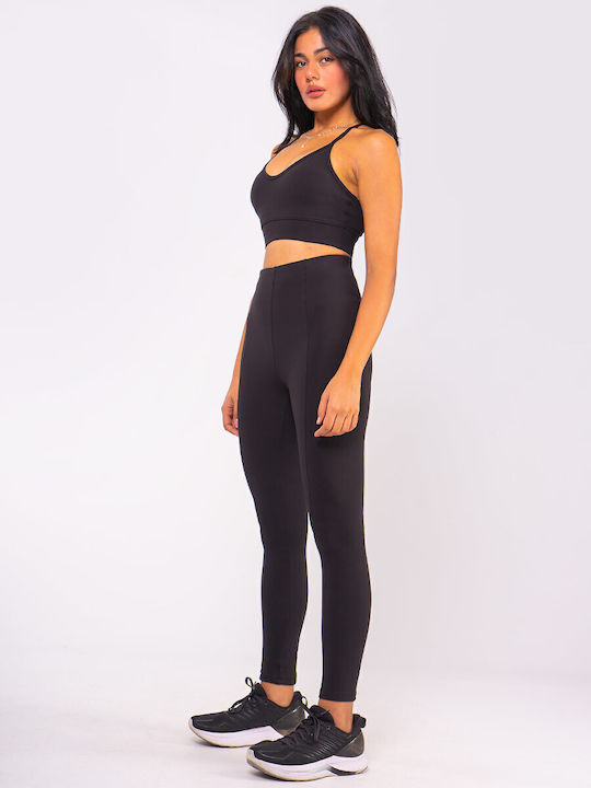 Women's Long Yoga Legging High Waisted Black