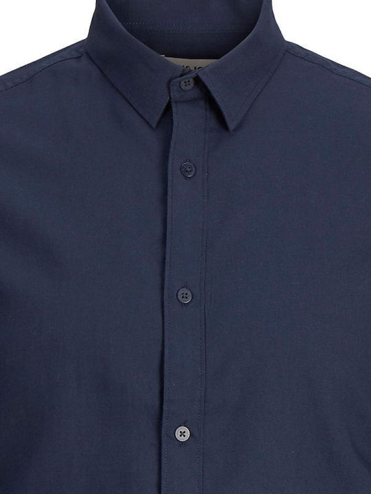 Jack & Jones Herrenhemd Langärmelig Baumwolle Blue