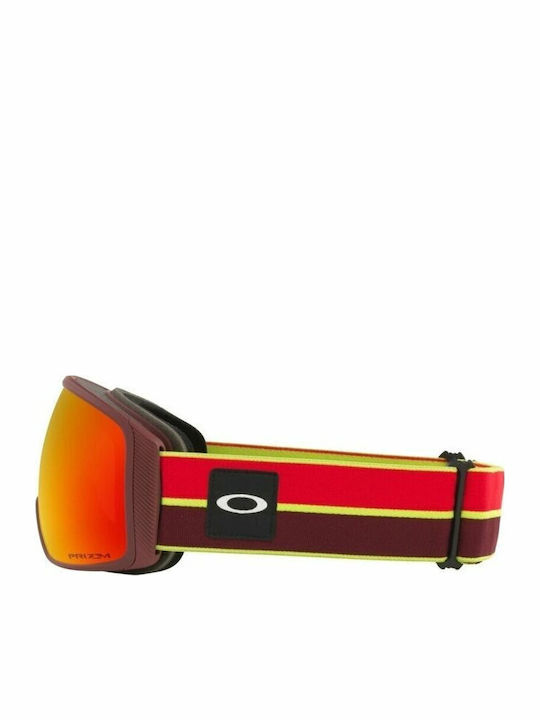 Oakley Flight Tracker Μάσκα Σκι & Snowboard Ενηλίκων Κόκκινη με Φακό σε Κόκκινο Χρώμα