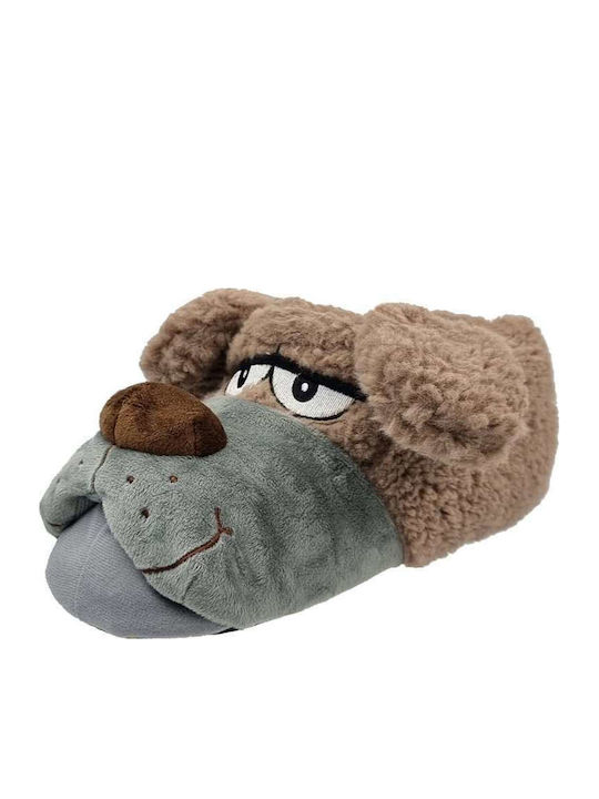 Animal Men's Slippers Brown