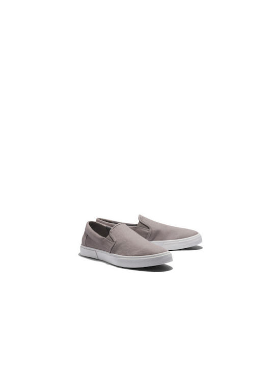 Timberland Men's Canvas Slip-Ons Gray