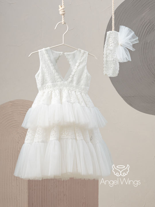 Angel Wings Βαπτιστικό Σετ Ρούχων