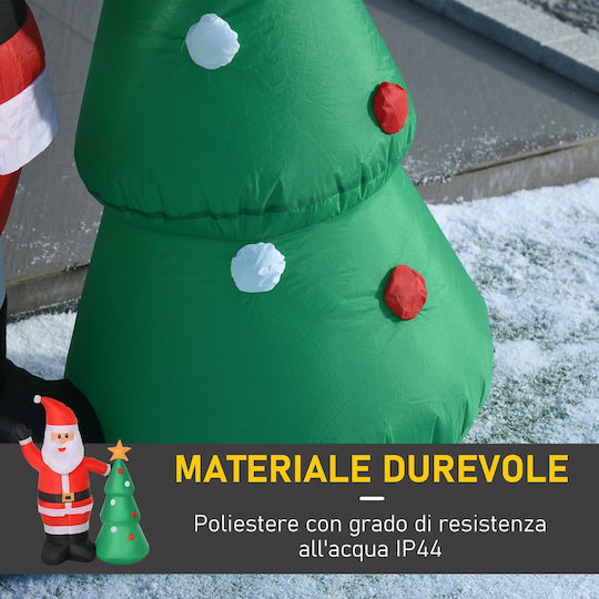 Outdoor Inflatable Illuminated Santa Claus Electric Red 150x124x2cm